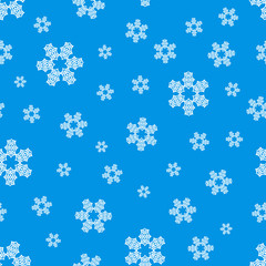 Christmas seamless pattern with white snowflakes. Winter texture.