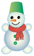 Christmas snowman decorative icon
