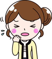 女性会社員OLの風邪で体調不良