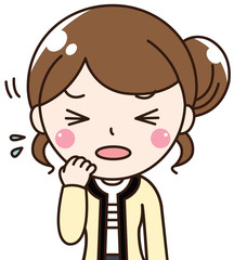 女性会社員OLの風邪で体調不良