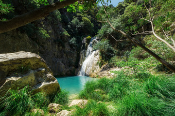 Fototapeta premium Polilimnio waterfall - Peloponnese - Greece