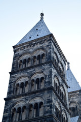 Fototapeta premium Lund, Sweden. 7 November 2018. The exterior of the Lund Cathedral.