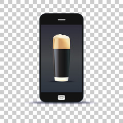 Commercialise beer application for mobile phone pasted om photo paper