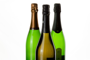 Bodegón de botellas de Cava del Penedés