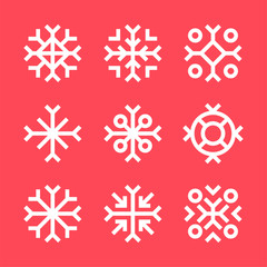 Snowflake icon. Symbol of christmas and new year.