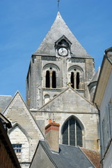 Fototapeta premium Clocher de la collégiale Saint-Aignan, ville de Saint-Aignan-sur-Cher, département du Loir et Cher, France