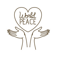 hands receiving world peace avatar character