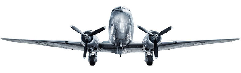 historical aircraft isolated on a white background - obrazy, fototapety, plakaty