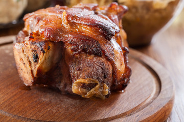 Homemade baked pork knuckle