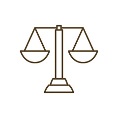 balance of justice isolated icon