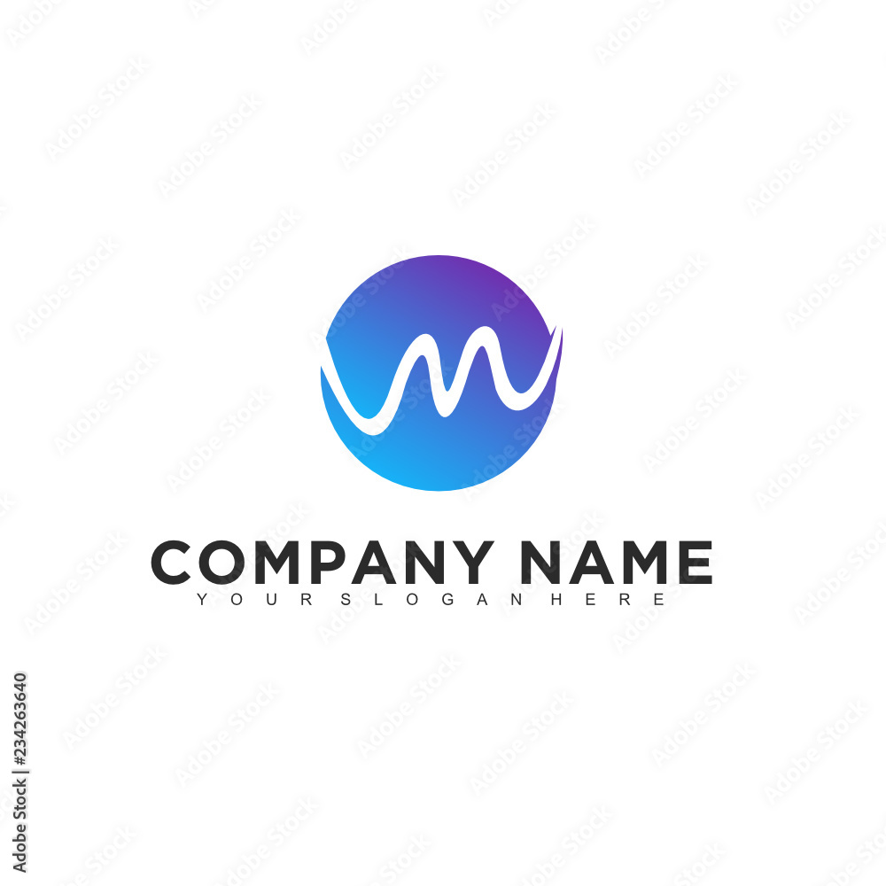 Poster simple minimalistic modern professional logo design of technology vector eps illustrator template