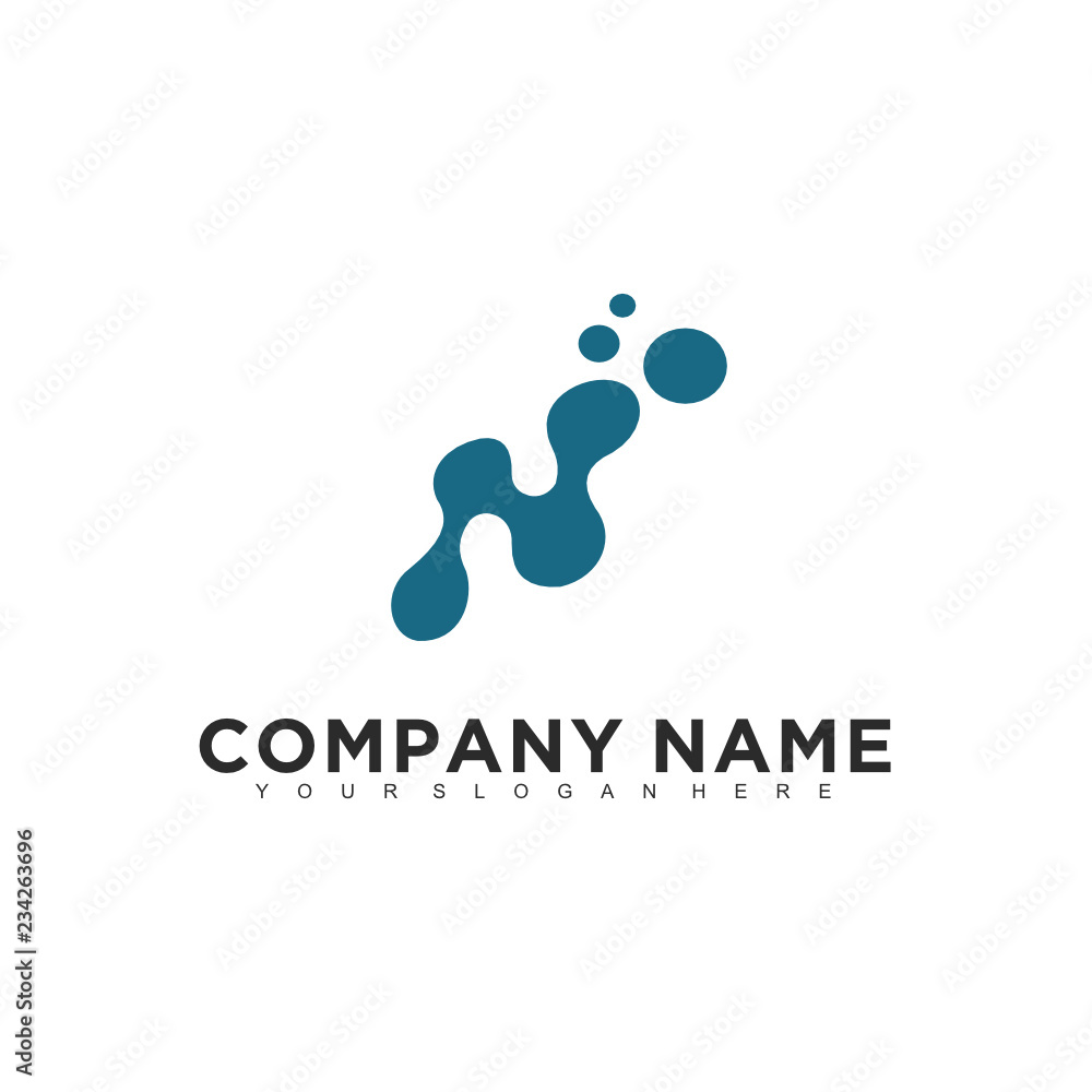 Poster simple minimalistic modern professional logo design of technology vector eps illustrator template