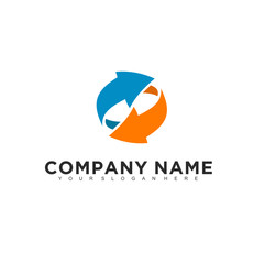 Simple minimalistic modern professional logo design of technology vector EPS illustrator template