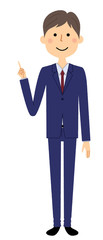 ビジネスマン　指をさす
