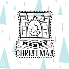 Merry Christmas typography.