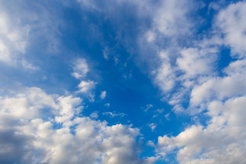 Clouds against blue sky as abstract background