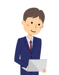 ビジネスマン　ノートPC