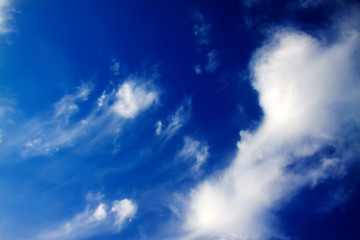 Obraz premium blue sky and white clouds