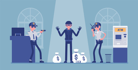 Bank robber caught by police