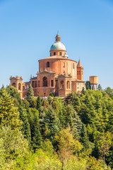 Fototapeta na wymiar View at the Sanctuary of Madonna di San Luca in Bologna - Italy