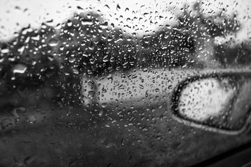 raindrops on the window
