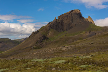Einhyrningur is a strange silhouette of the mountain in Iceland