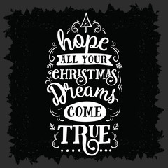Merry Christmas typography.