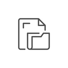 Document folder line icon