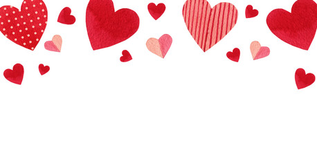 Happy Valentine's day watercolor vector illustration.