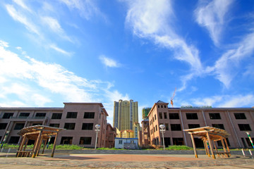 Fototapeta premium city scenery in the North River Park