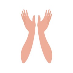 open hands receiving avatar character