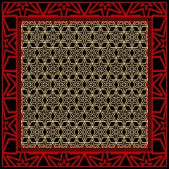 Obraz premium Fashion design Print with geometric floral pattern. Vector illustration