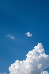 Blue sky with white clouds for background 