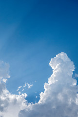Blue sky with white clouds for background 
