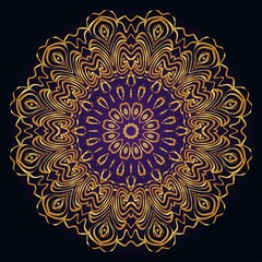 Flower coloring Mandala. decorative elements. Oriental pattern, vector illustration. Indian, moroccan, mystic, ottoman motifs.
