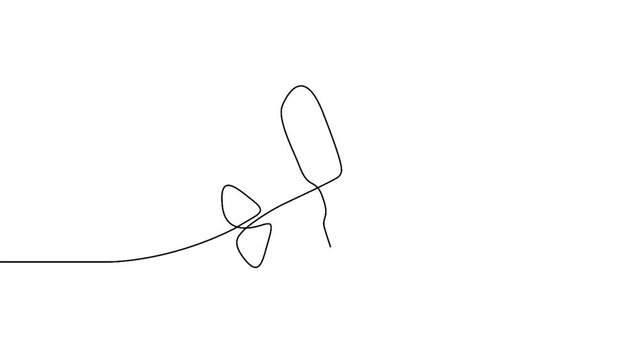 Self drawing animation of Continuous line drawing of jet plane