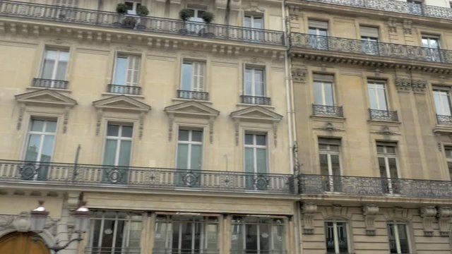 The facade of a typical parisian building