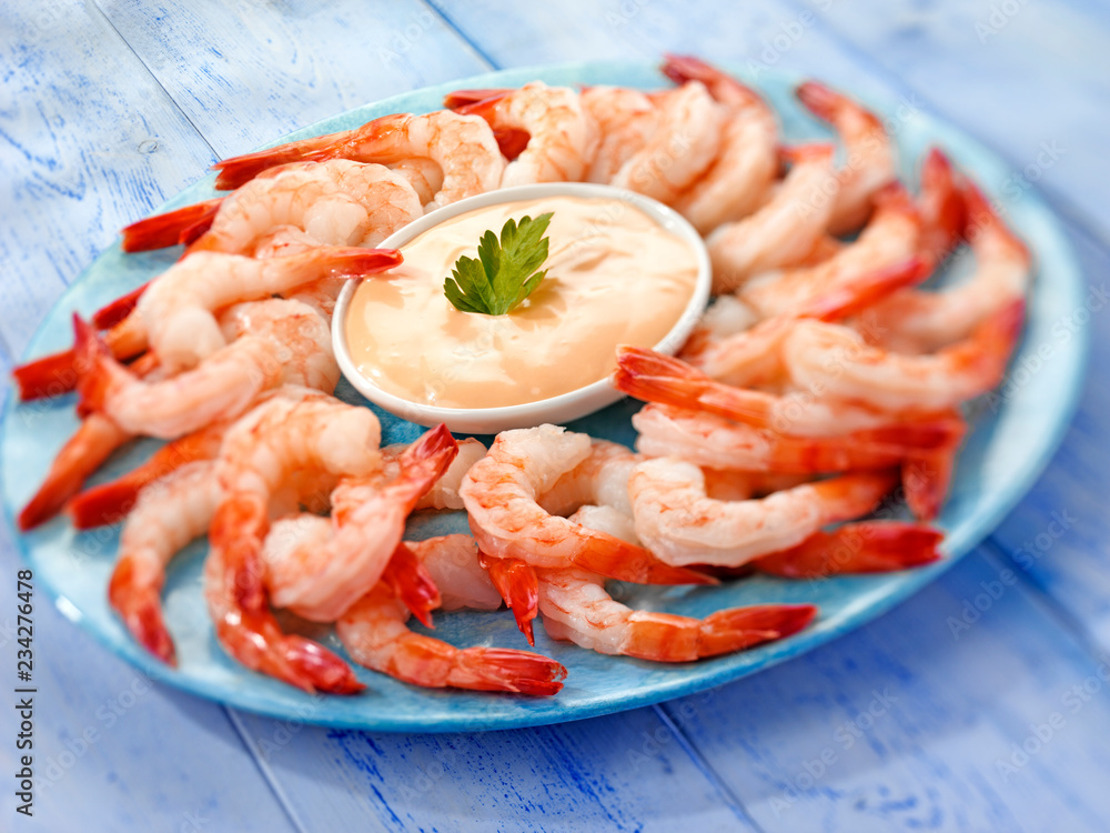 Poster KING PRAWN / SHRIMP WITH MARIE ROSE SAUCE