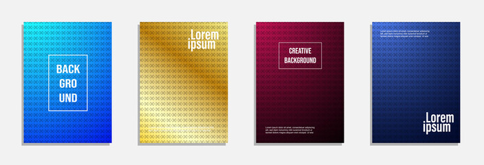 Minimal cover design. Set of geometric pattern background