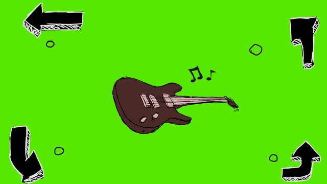 Guitar - 2D hand drawn animation