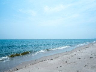 sea waves crashing at the beach