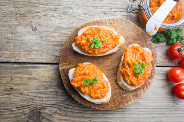 Homemade caviar of zucchini