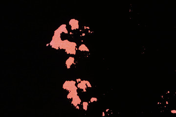 Worn out polyester curtain for darkening with holes