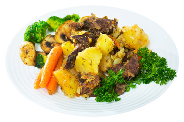 Stewed with beef with vegetables