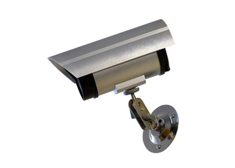 cctv camera isolated on white background