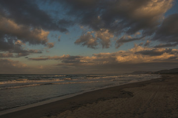 astiglione della Pescaia Tuscany, Italy - sunrise at the beach