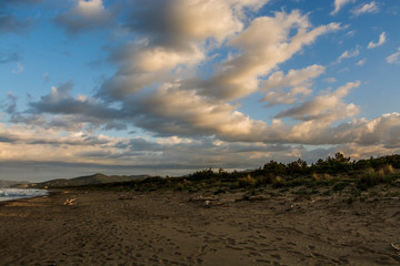 astiglione della Pescaia Tuscany, Italy - sunrise at the beach