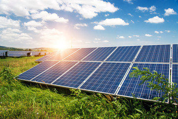Solar panel, photovoltaic, alternative electricity source - concept of sustainable resources
