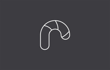 alphabet letter r black white logo company icon design