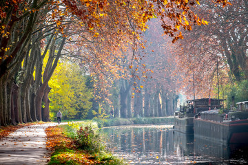The Canal du Midi near Toulouse in autumn